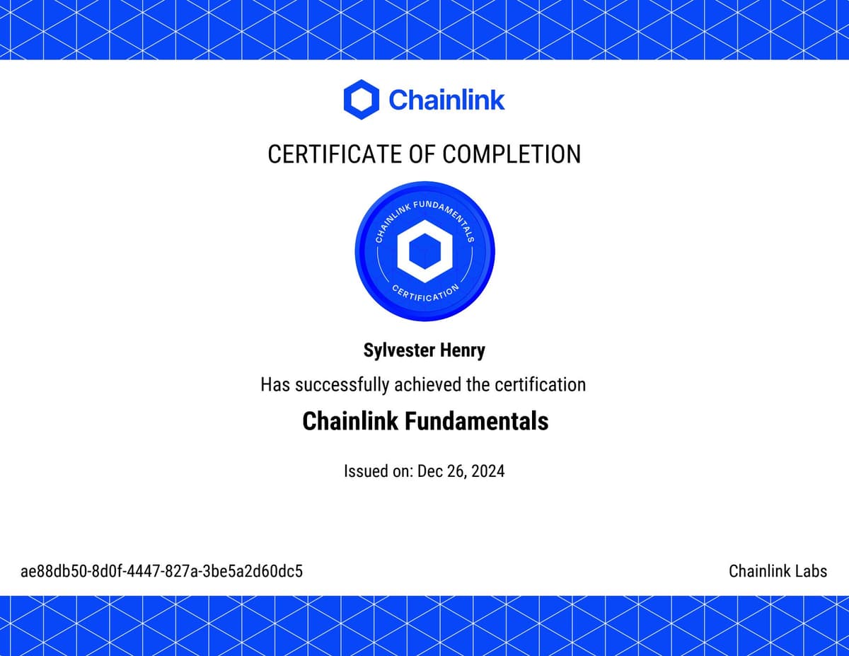 Chainlink Fundamentals Certification