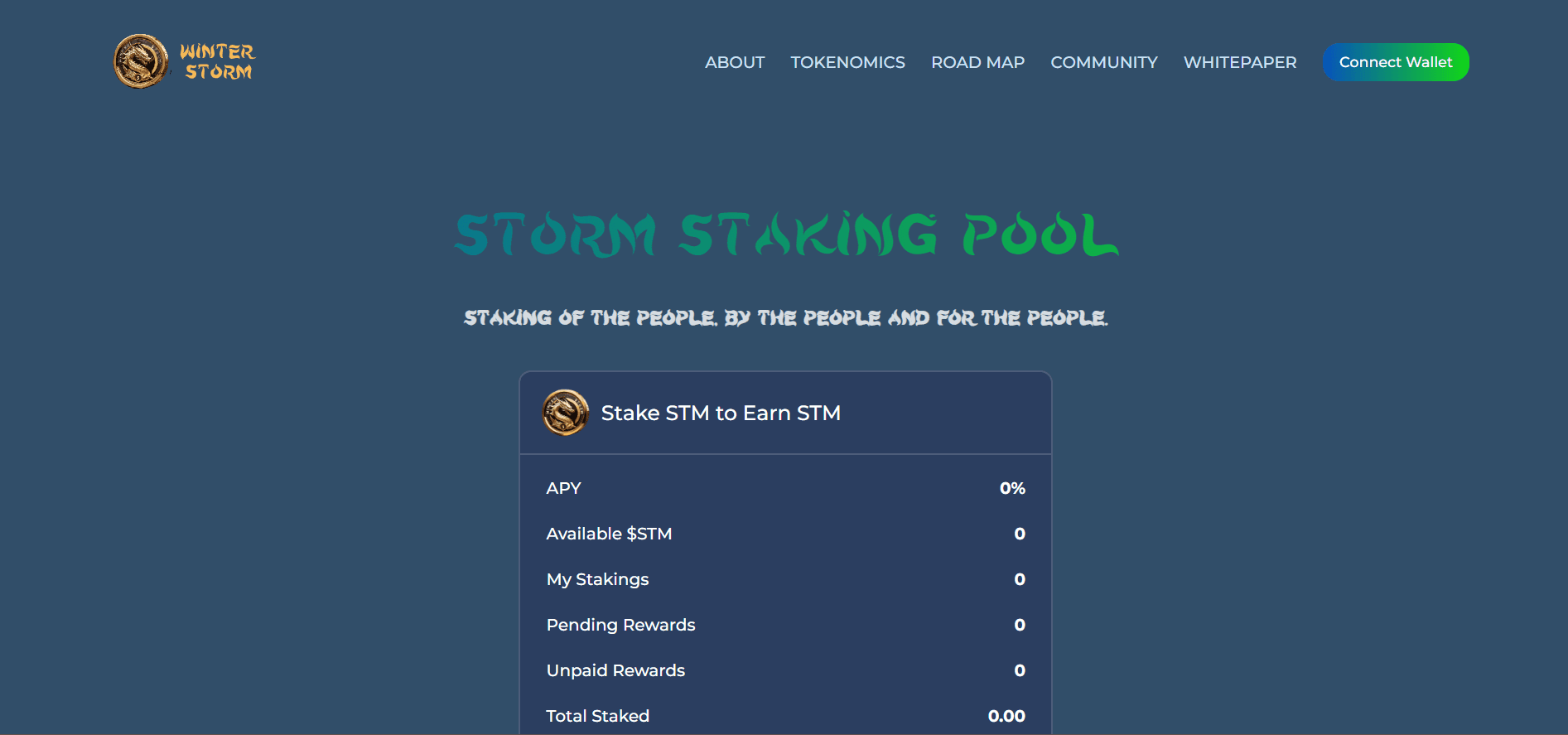 Winter Storm Staking Dapp